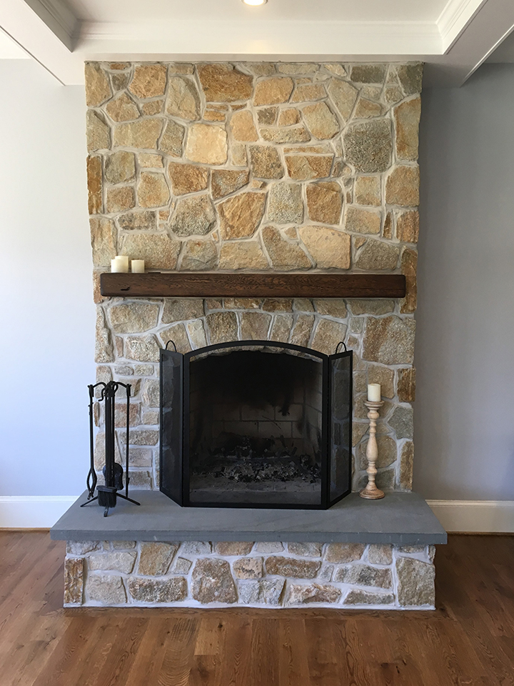 Crystal Creek, Mosaic Fireplace, Real Stone Veneer, Natural Stone Veneer, Sawn Thin Stone Veneer