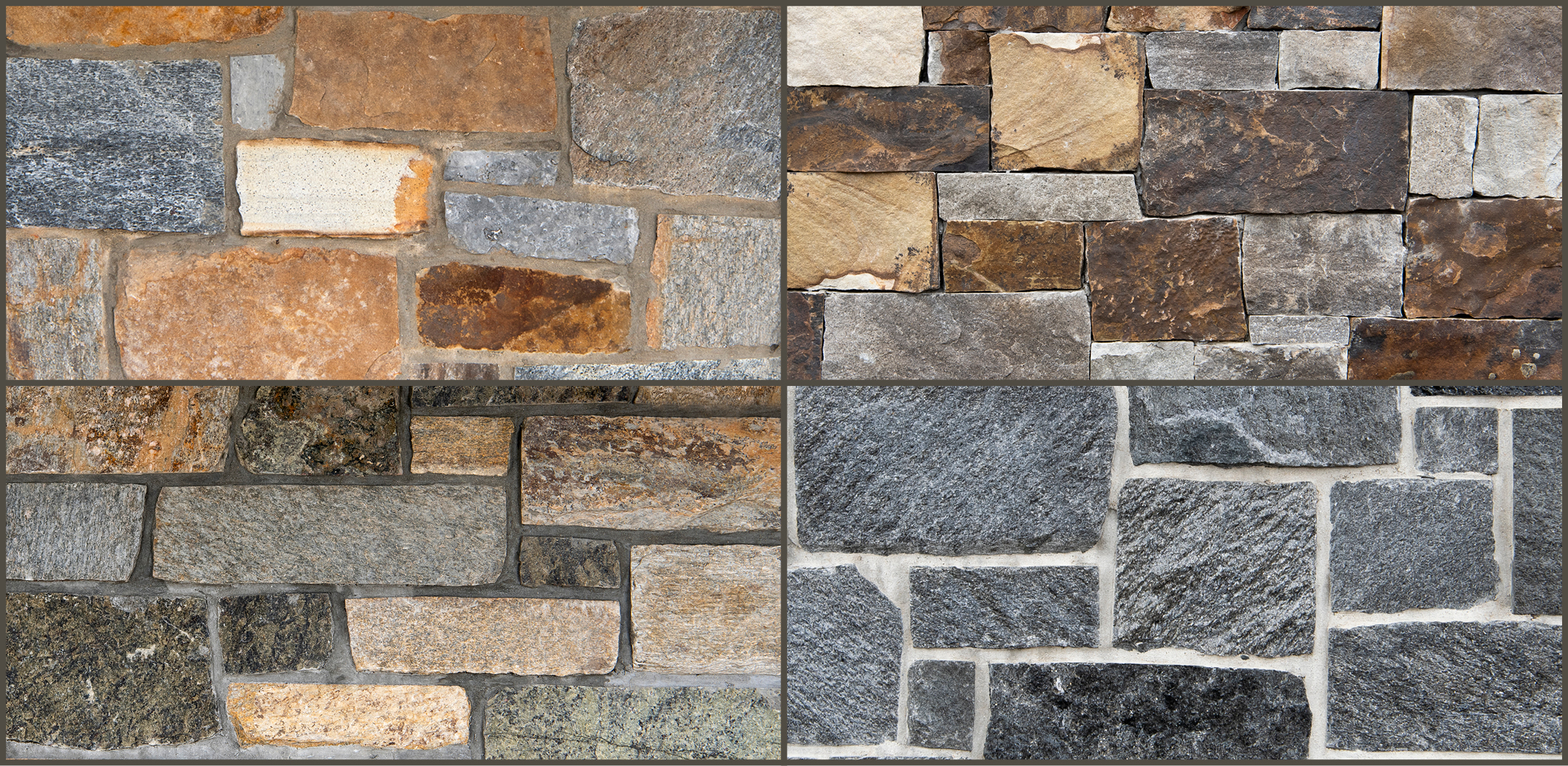 Rectangular Stone Veneer Samples