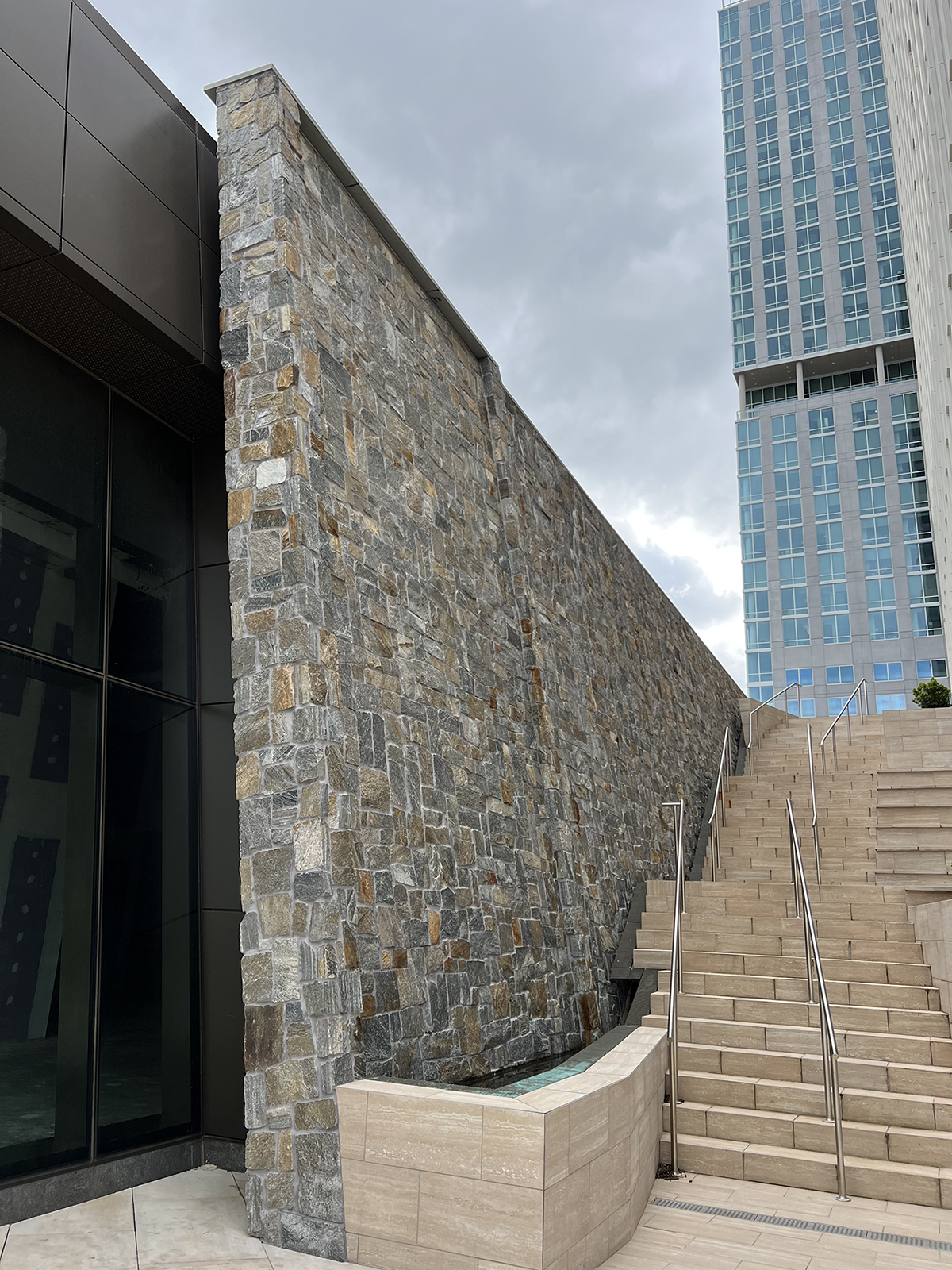 Chesapeake-Tysons-2 Real stone veneer feature wall at commercial property